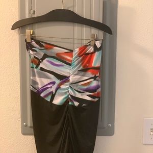 New without tags Black multi color halter dress